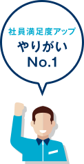 社員満足度アップ やりがいNo.1